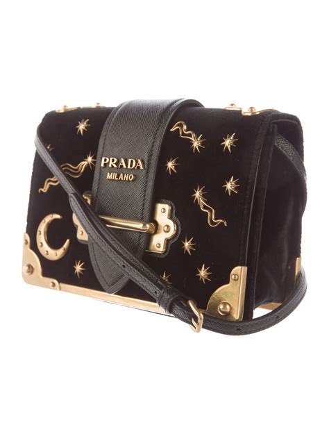 prada cahier velvet astrology shoulder bag|prada astrology velvet shoulder bag.